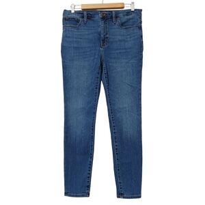 J Crew Jeans Blue 9" Mid Rise Skinny Ankle Stretch Denim Preppy Casual BC784